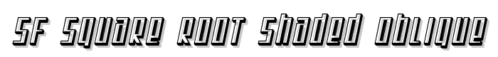SF Square Root Shaded Oblique font